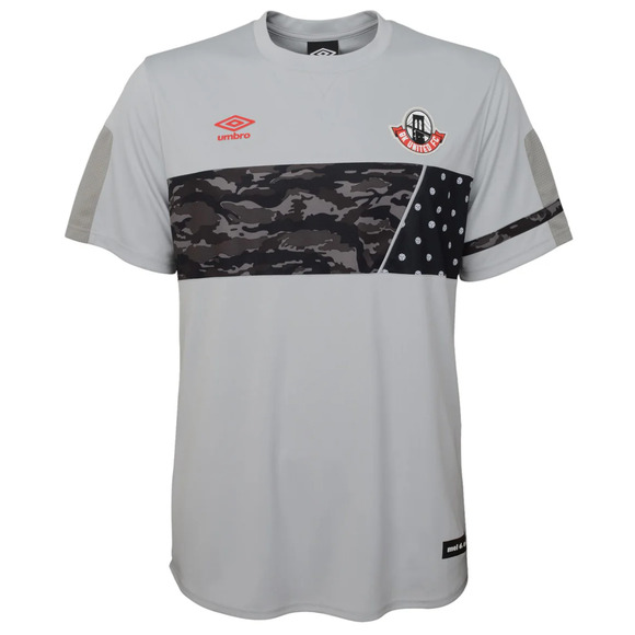 UMBRO MEN'S BROOKLYN UNITED FC SHIRT JERSEY, HIGH RISE/GRIFFIN, MEN'S MEDIUM - Picture 1 of 2